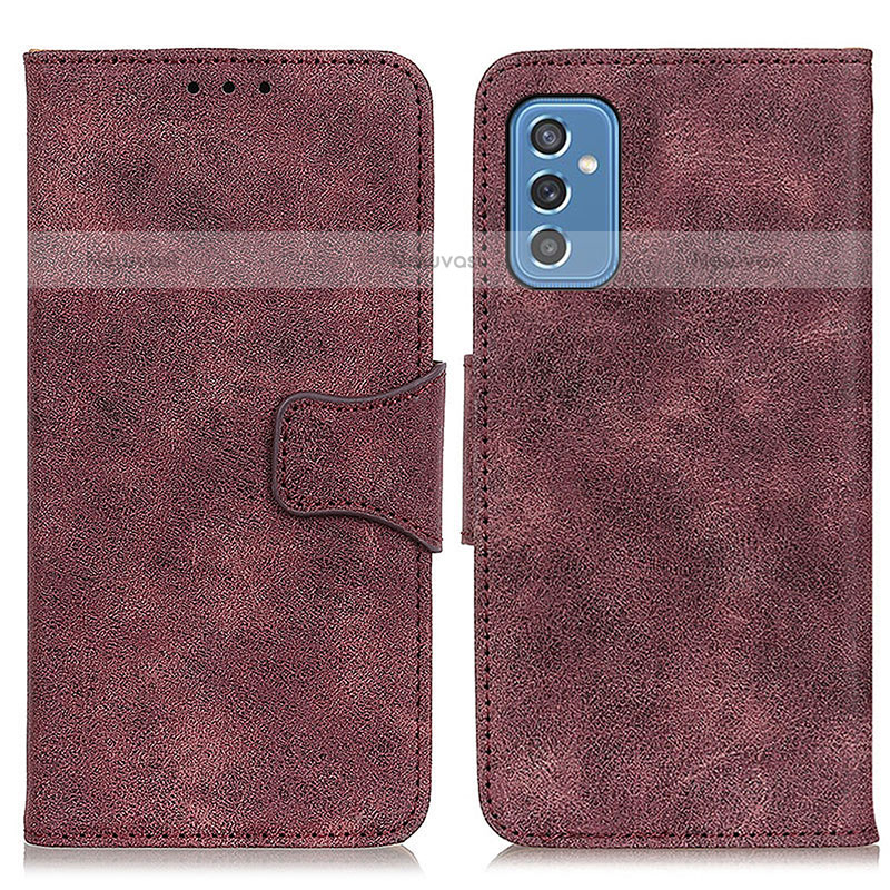 Leather Case Stands Flip Cover Holder M03L for Samsung Galaxy M52 5G Purple