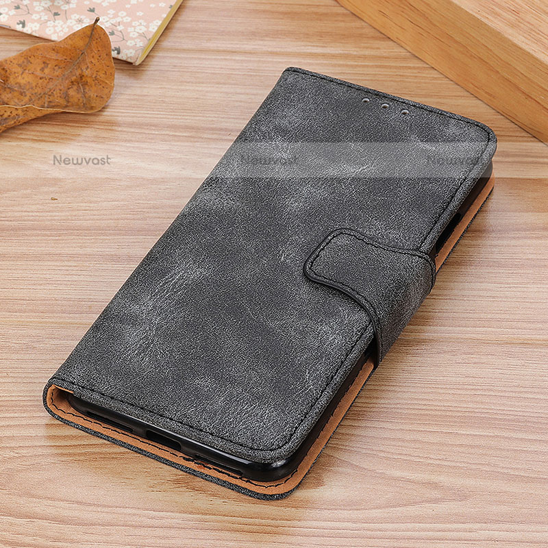 Leather Case Stands Flip Cover Holder M03L for Samsung Galaxy M62 4G Black