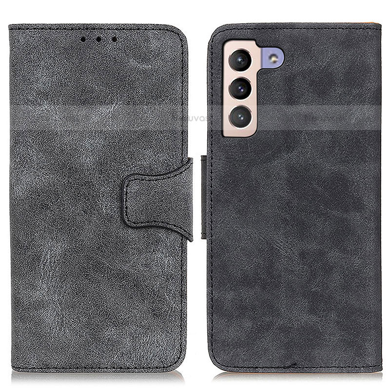 Leather Case Stands Flip Cover Holder M03L for Samsung Galaxy S23 Plus 5G Black