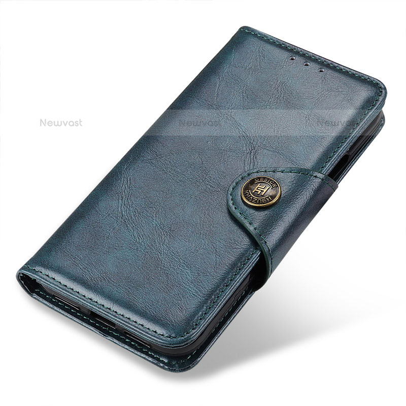 Leather Case Stands Flip Cover Holder M03L for Samsung Galaxy S23 Ultra 5G Blue