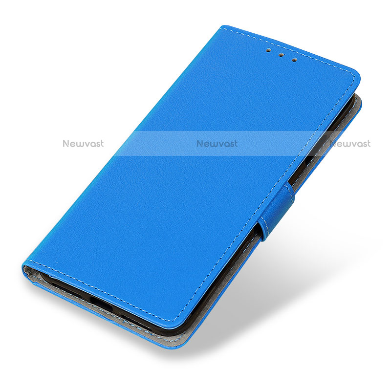 Leather Case Stands Flip Cover Holder M04L for Motorola Moto G Play (2023) Blue