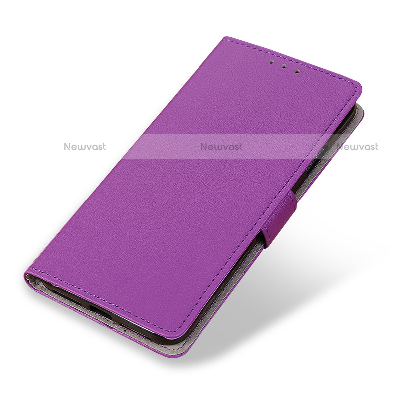 Leather Case Stands Flip Cover Holder M04L for Motorola Moto G Play (2023) Purple