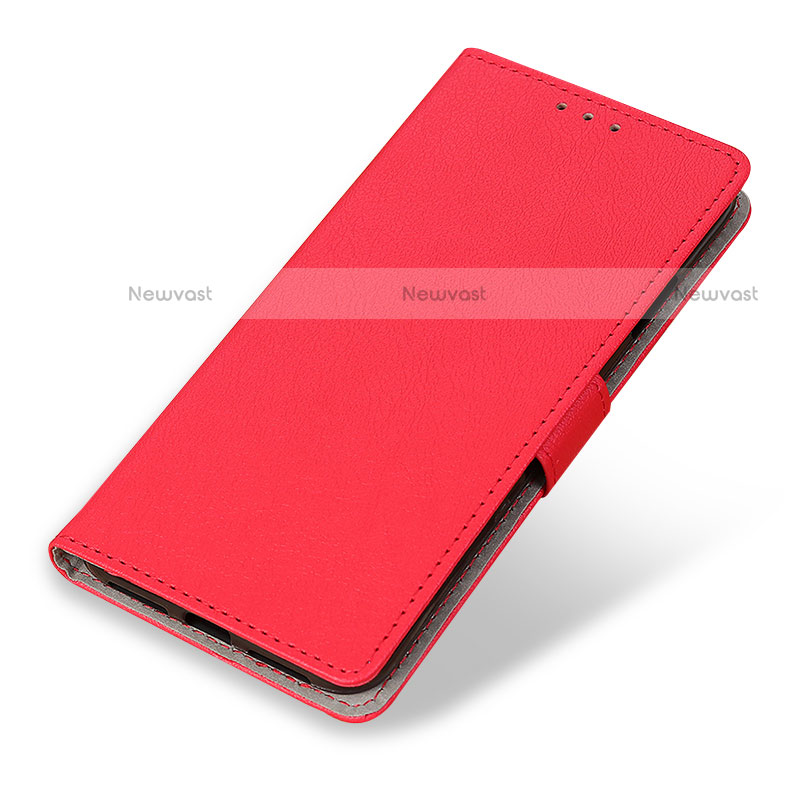 Leather Case Stands Flip Cover Holder M04L for Motorola Moto G Play (2023) Red