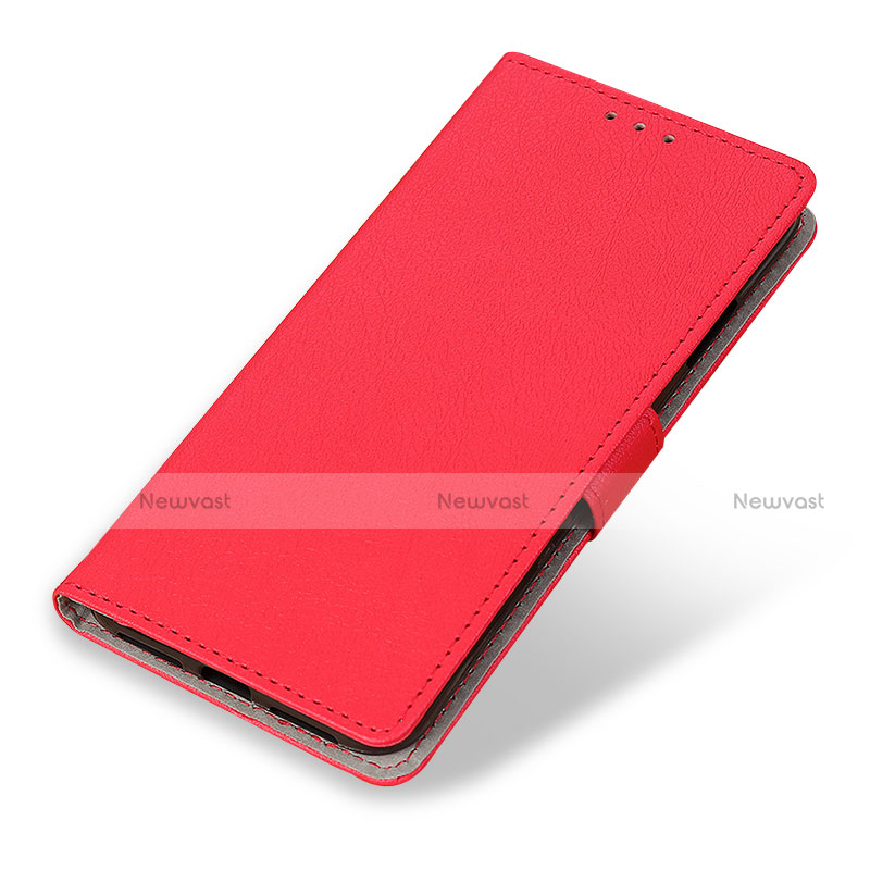 Leather Case Stands Flip Cover Holder M04L for Motorola Moto G Stylus (2022) 5G Red