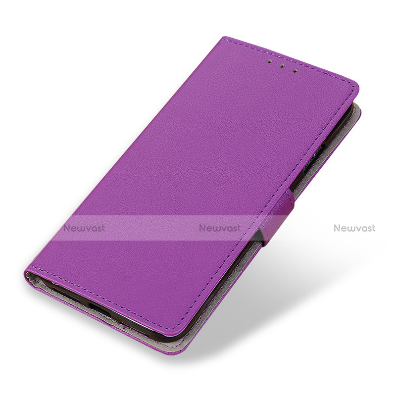 Leather Case Stands Flip Cover Holder M04L for Motorola Moto G41 Purple