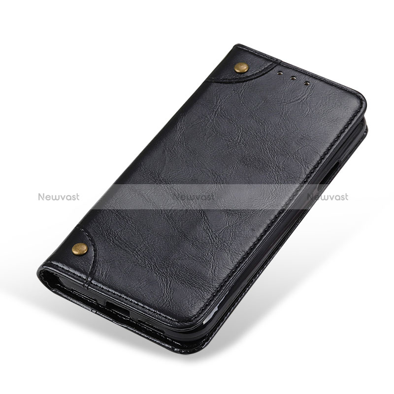 Leather Case Stands Flip Cover Holder M04L for Samsung Galaxy A32 4G Black