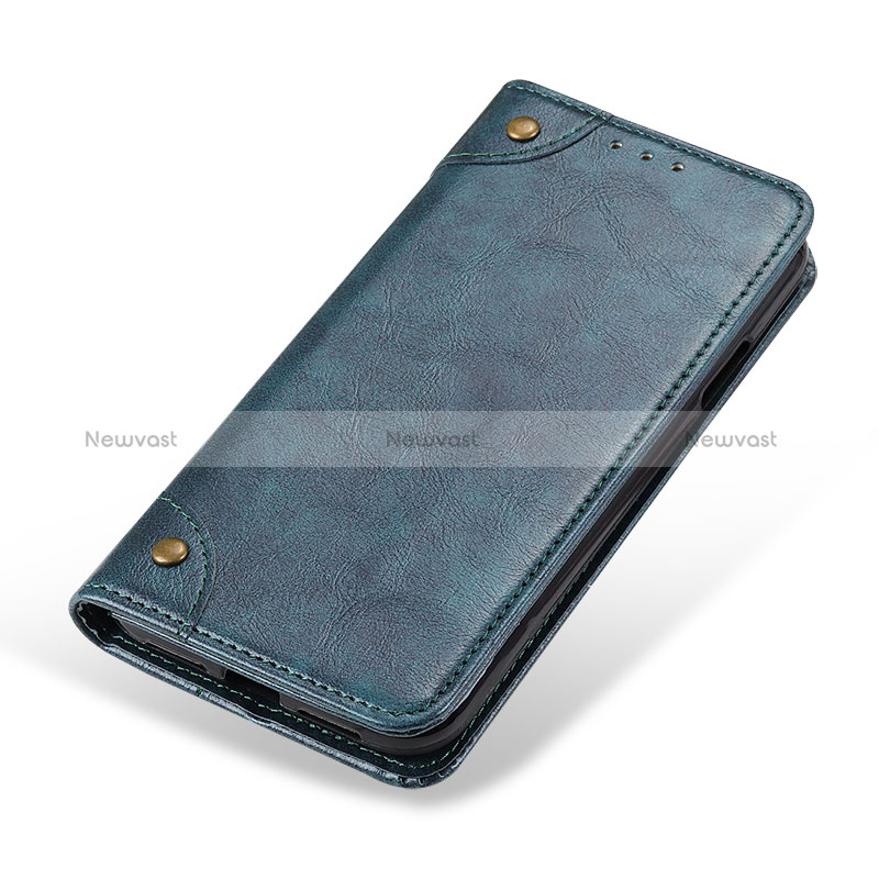 Leather Case Stands Flip Cover Holder M04L for Samsung Galaxy A52s 5G Blue