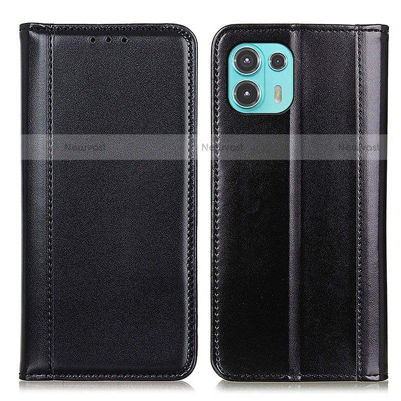 Leather Case Stands Flip Cover Holder M05L for Motorola Moto Edge 20 Lite 5G Black