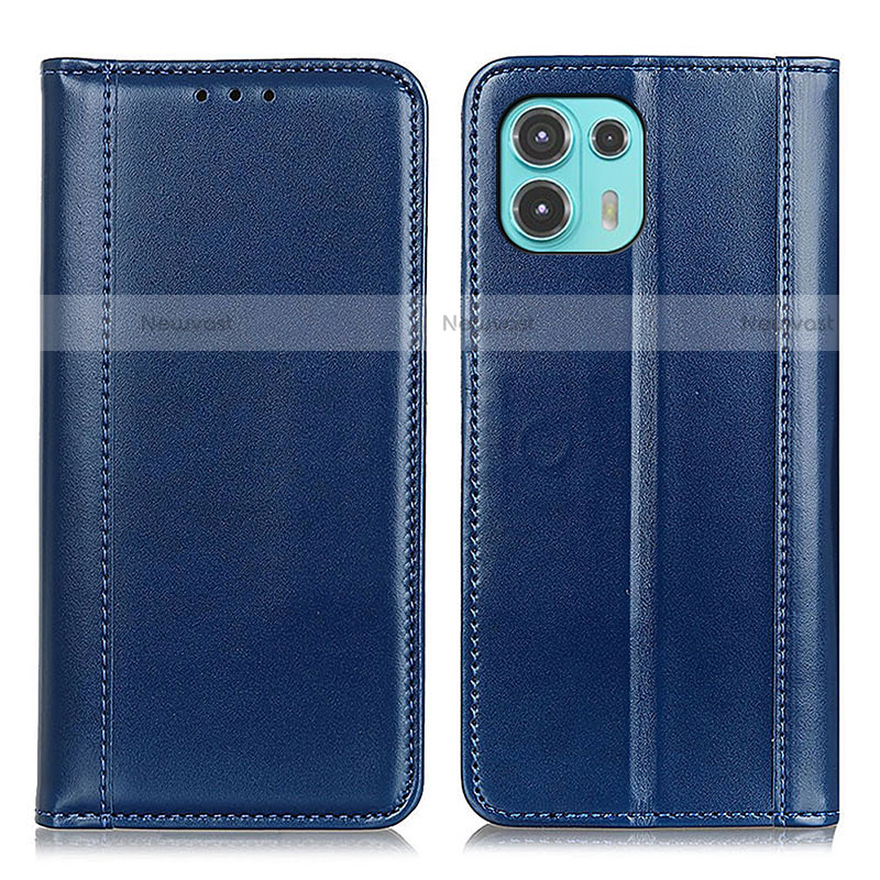 Leather Case Stands Flip Cover Holder M05L for Motorola Moto Edge 20 Lite 5G Blue