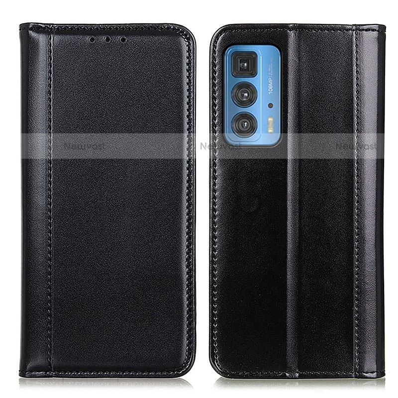 Leather Case Stands Flip Cover Holder M05L for Motorola Moto Edge 20 Pro 5G Black