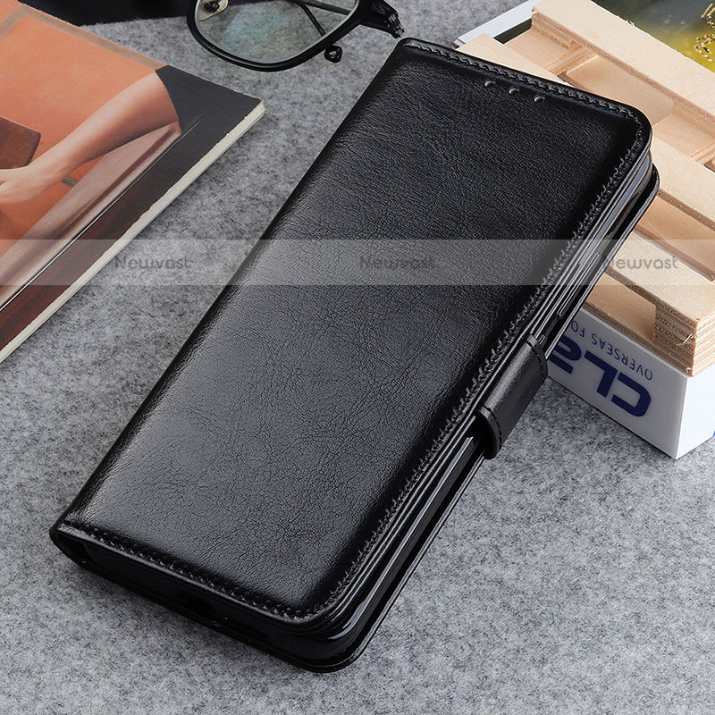 Leather Case Stands Flip Cover Holder M05L for Motorola Moto Edge 30 Pro 5G Black