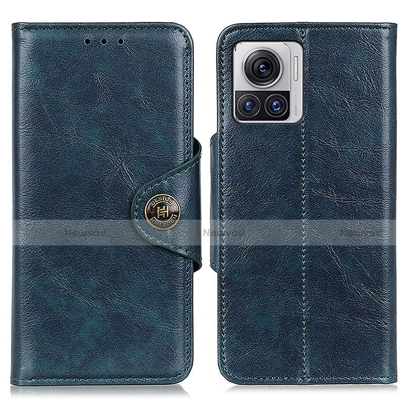 Leather Case Stands Flip Cover Holder M05L for Motorola Moto Edge 30 Ultra 5G Blue