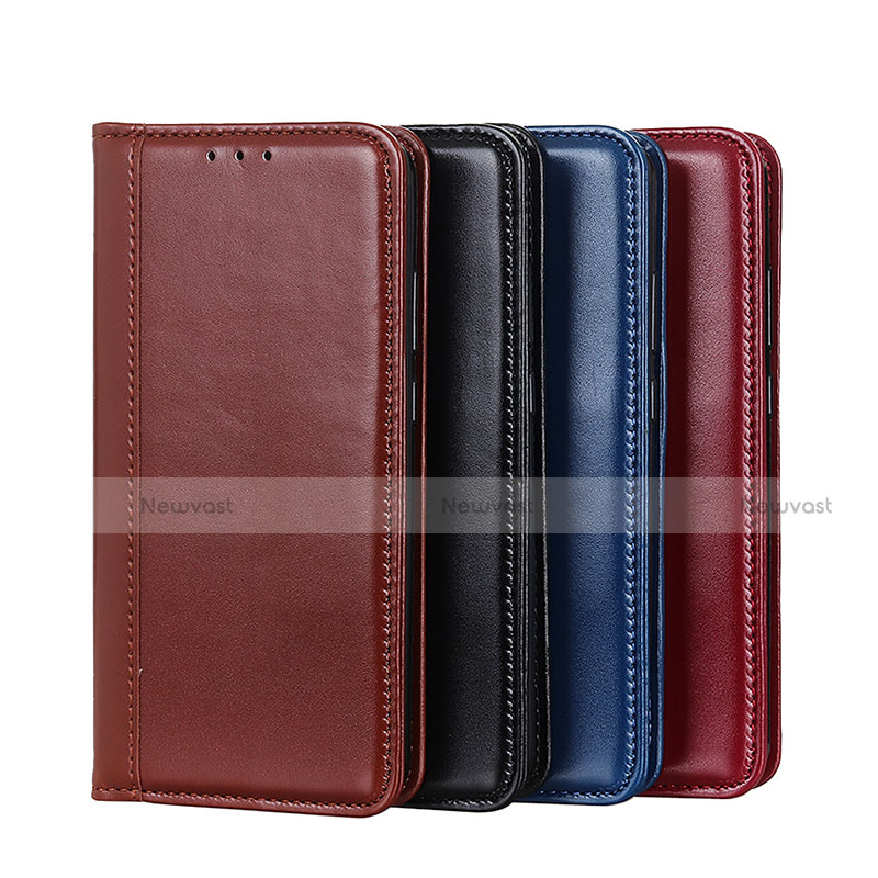 Leather Case Stands Flip Cover Holder M05L for Motorola Moto G Pure