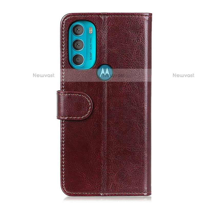 Leather Case Stands Flip Cover Holder M05L for Motorola Moto G71 5G