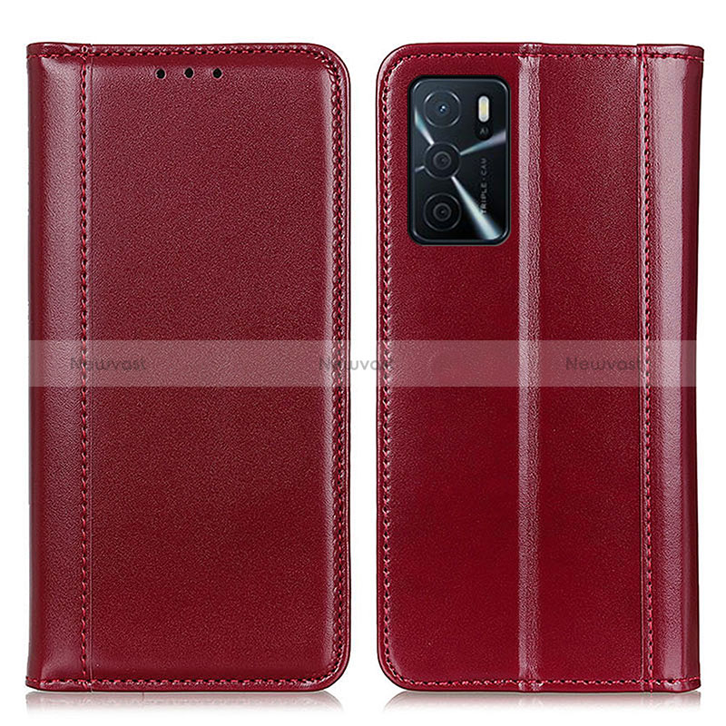 Leather Case Stands Flip Cover Holder M05L for Oppo A54s