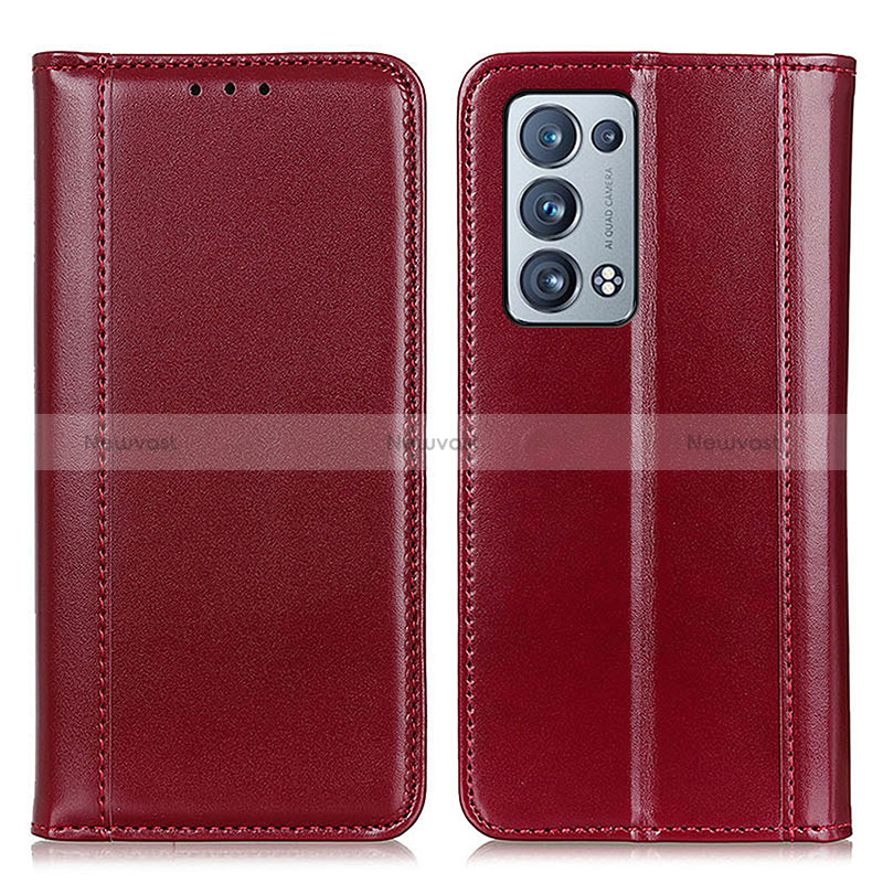 Leather Case Stands Flip Cover Holder M05L for Oppo Reno6 Pro+ Plus 5G