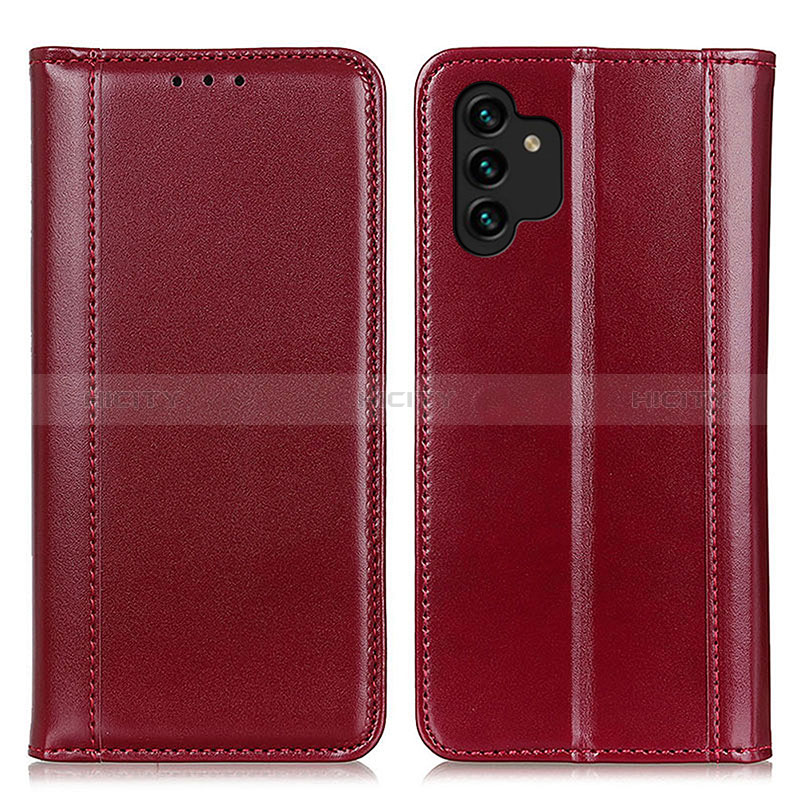 Leather Case Stands Flip Cover Holder M05L for Samsung Galaxy A04s Red