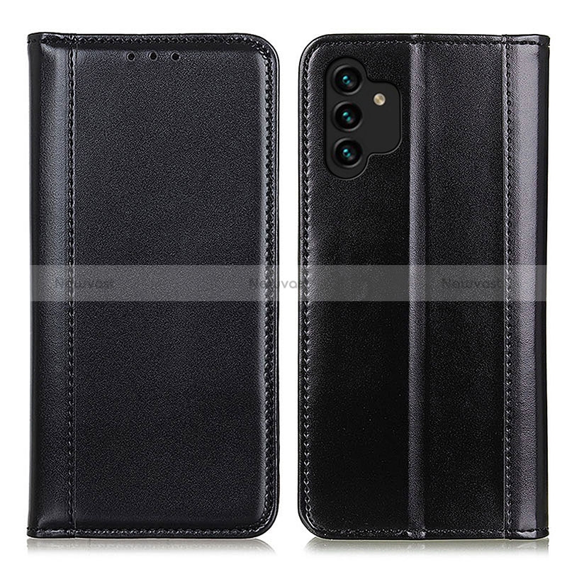 Leather Case Stands Flip Cover Holder M05L for Samsung Galaxy A13 4G Black