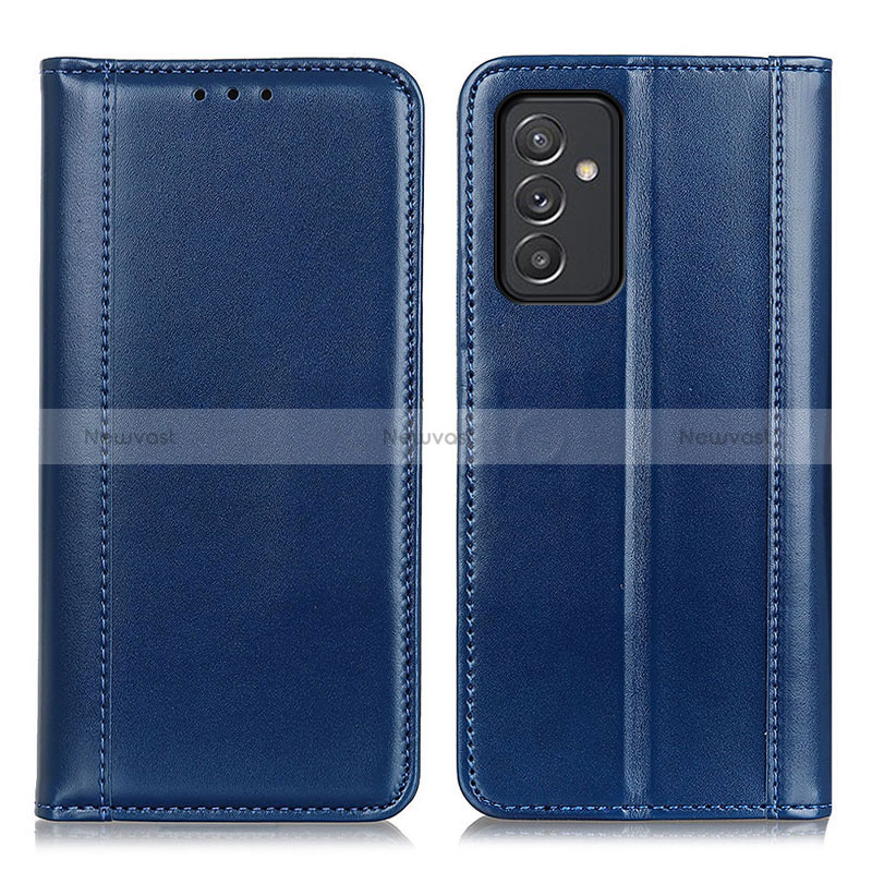 Leather Case Stands Flip Cover Holder M05L for Samsung Galaxy A15 4G Blue