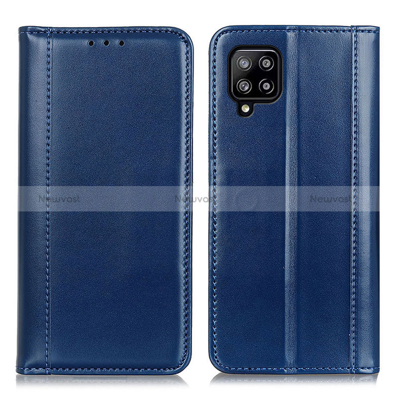 Leather Case Stands Flip Cover Holder M05L for Samsung Galaxy A22 4G Blue