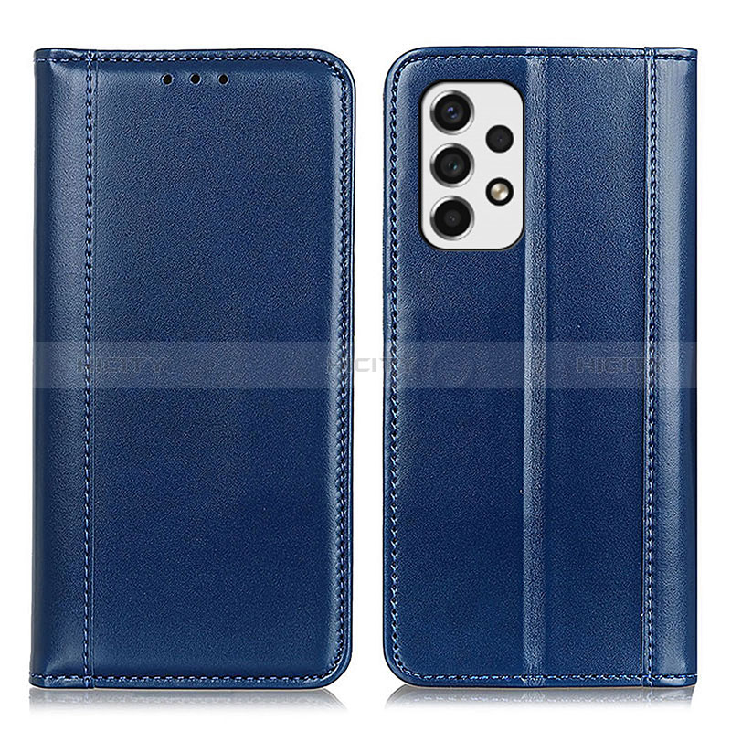 Leather Case Stands Flip Cover Holder M05L for Samsung Galaxy A53 5G Blue