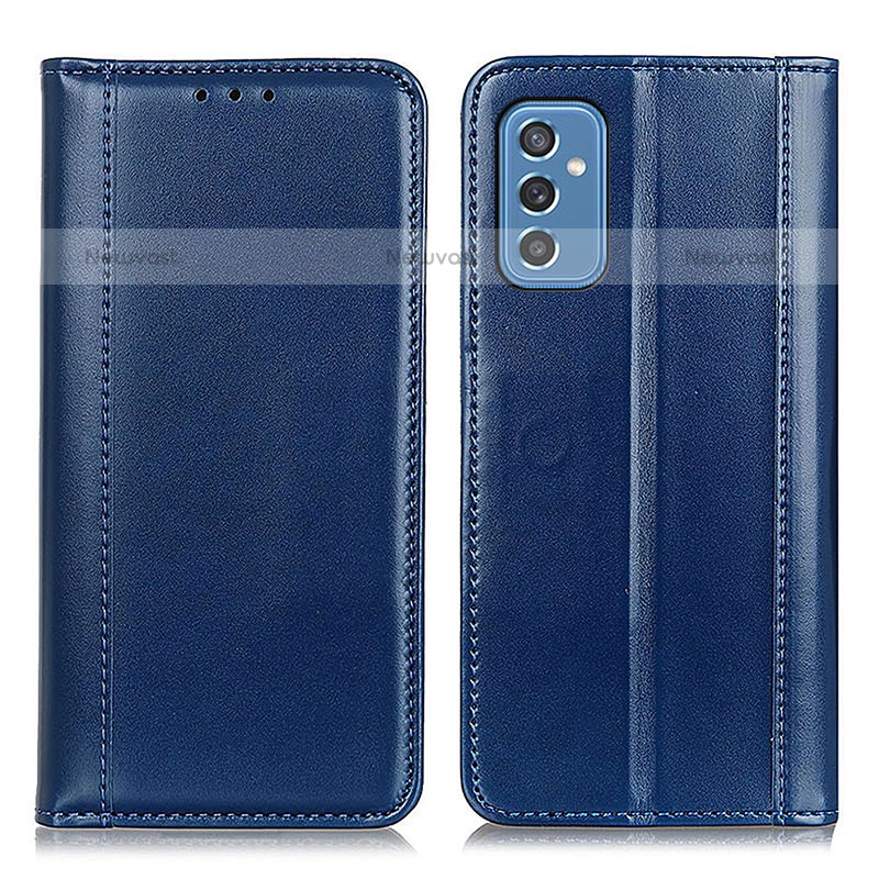 Leather Case Stands Flip Cover Holder M05L for Samsung Galaxy M52 5G Blue