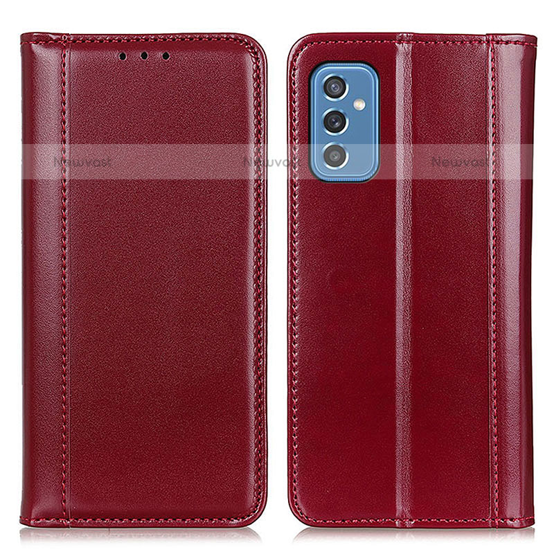 Leather Case Stands Flip Cover Holder M05L for Samsung Galaxy M52 5G Red