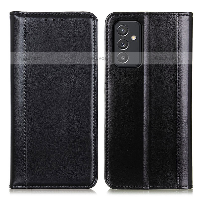 Leather Case Stands Flip Cover Holder M05L for Samsung Galaxy Quantum2 5G Black