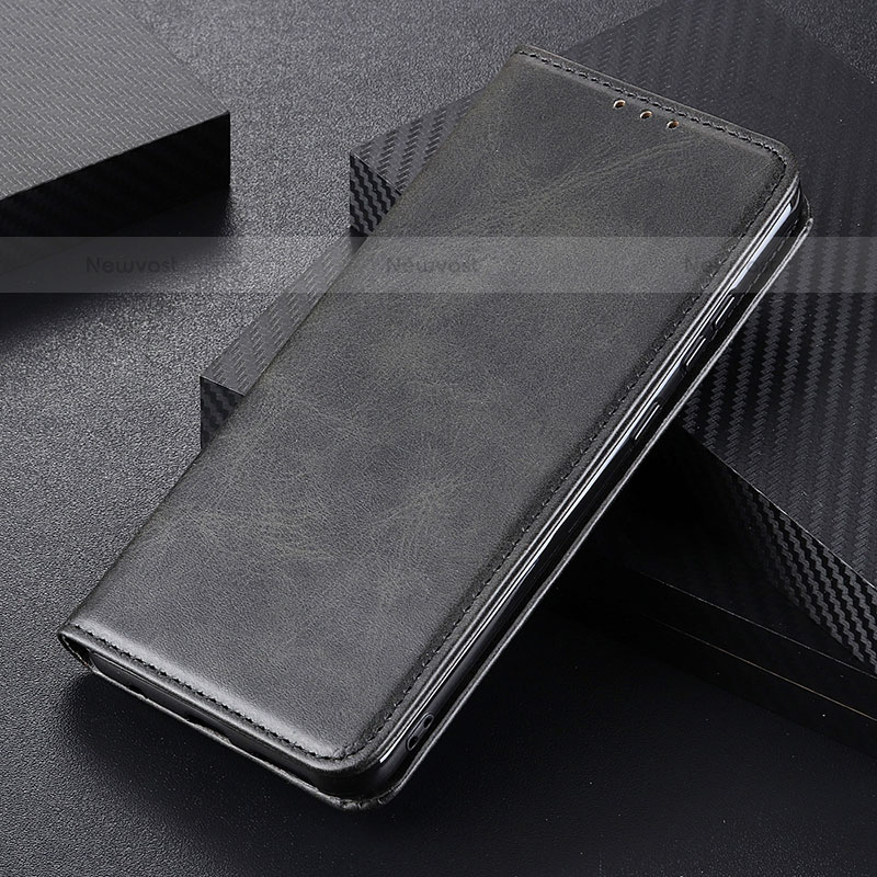 Leather Case Stands Flip Cover Holder M05L for Samsung Galaxy S22 Ultra 5G Black