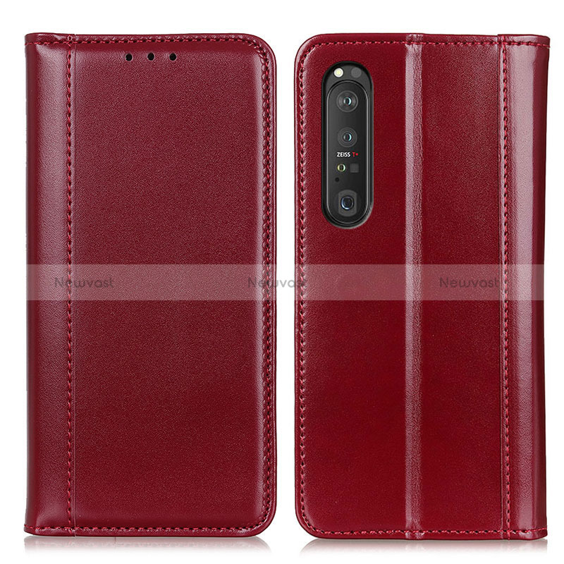 Leather Case Stands Flip Cover Holder M05L for Sony Xperia 1 III