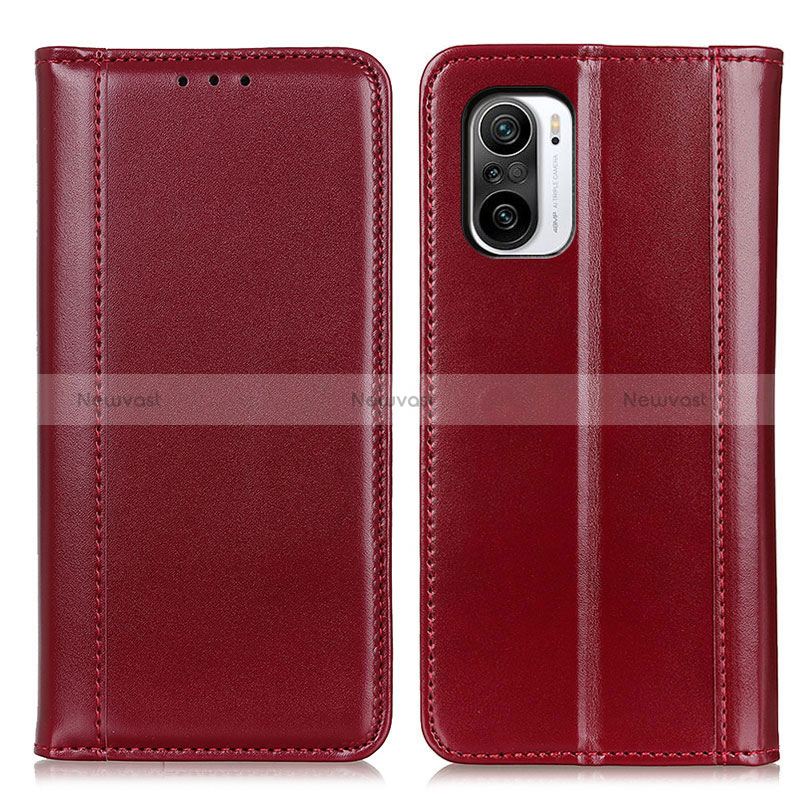 Leather Case Stands Flip Cover Holder M05L for Xiaomi Mi 11i 5G Red