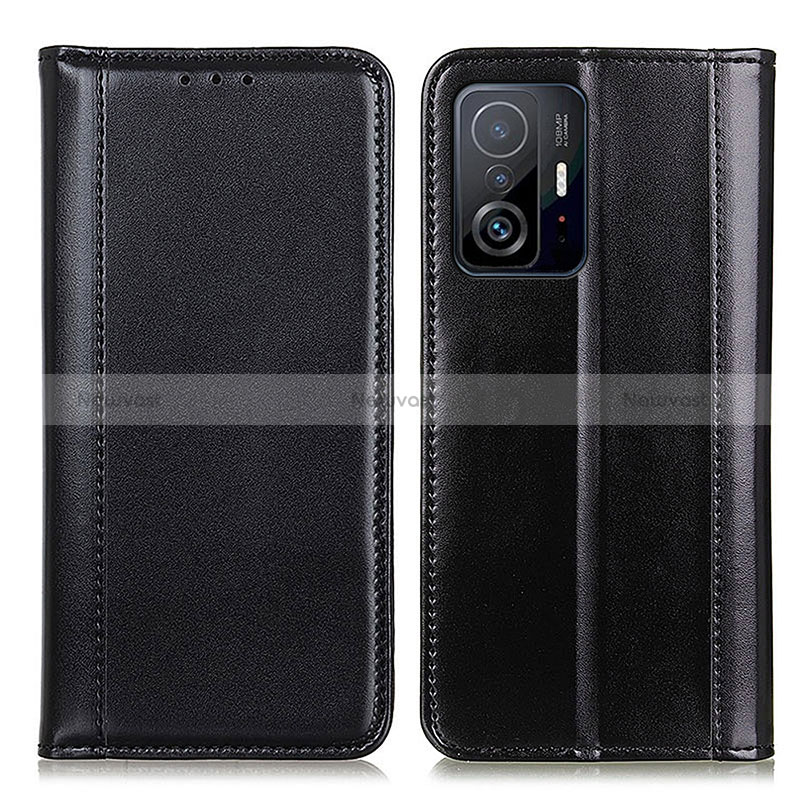 Leather Case Stands Flip Cover Holder M05L for Xiaomi Mi 11T Pro 5G Black