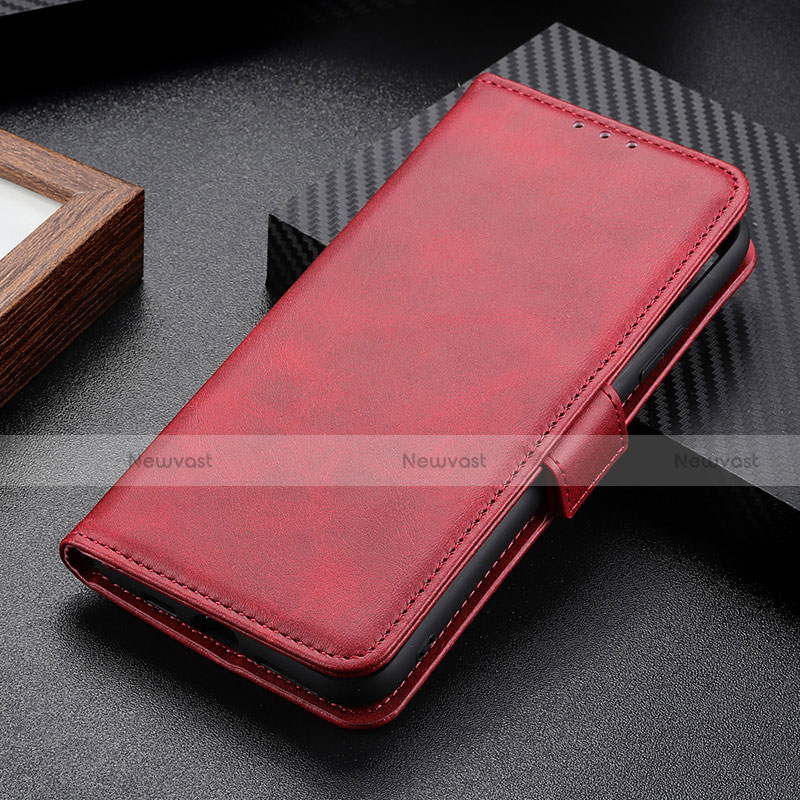 Leather Case Stands Flip Cover Holder M06L for Motorola Moto G41 Red