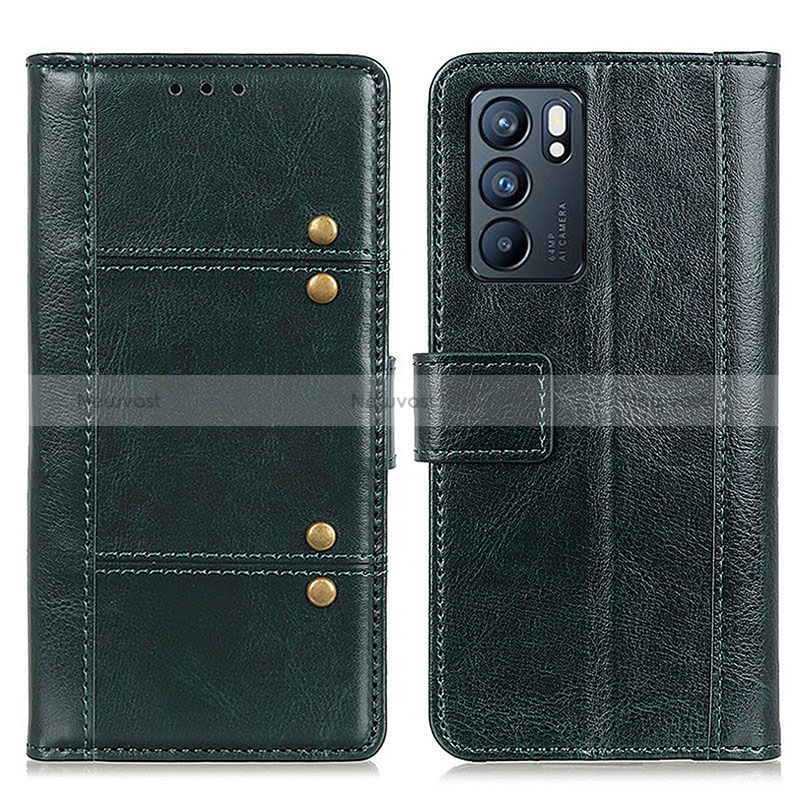 Leather Case Stands Flip Cover Holder M06L for Oppo Reno6 5G