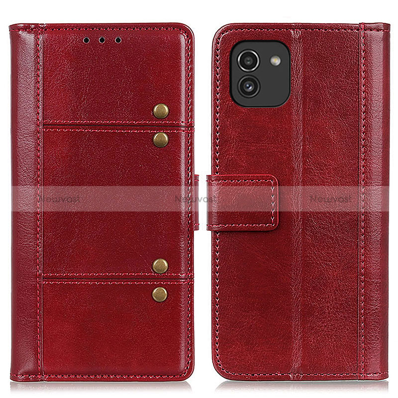 Leather Case Stands Flip Cover Holder M06L for Samsung Galaxy A03