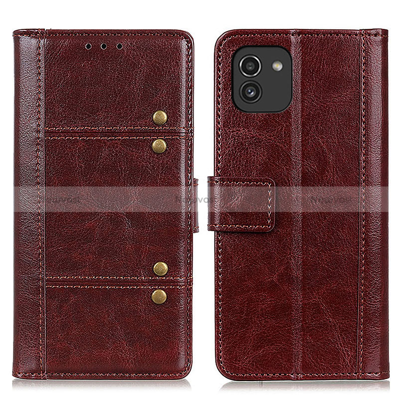 Leather Case Stands Flip Cover Holder M06L for Samsung Galaxy A03