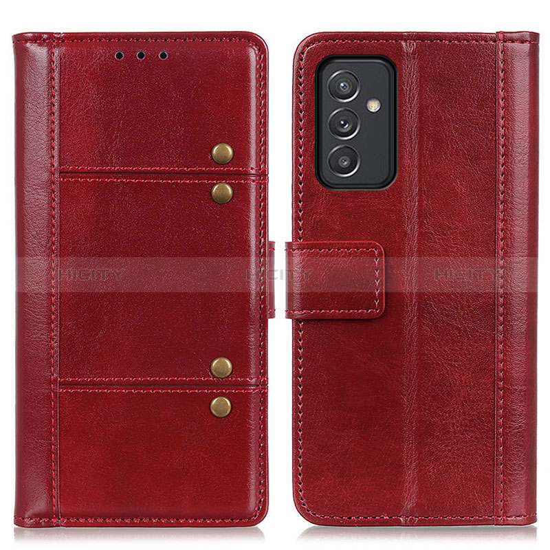 Leather Case Stands Flip Cover Holder M06L for Samsung Galaxy A24 4G Red