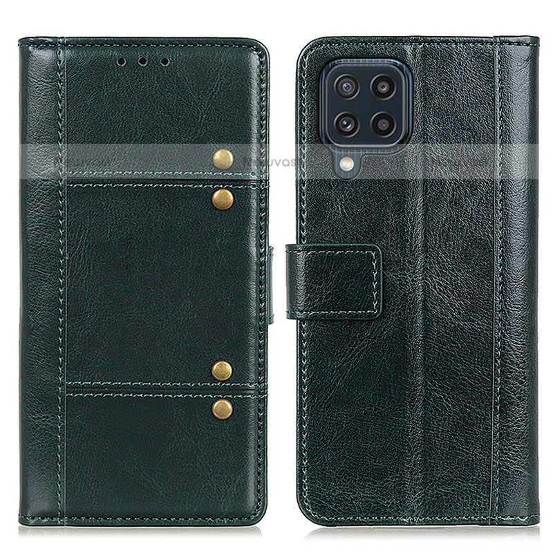 Leather Case Stands Flip Cover Holder M06L for Samsung Galaxy M32 4G Green