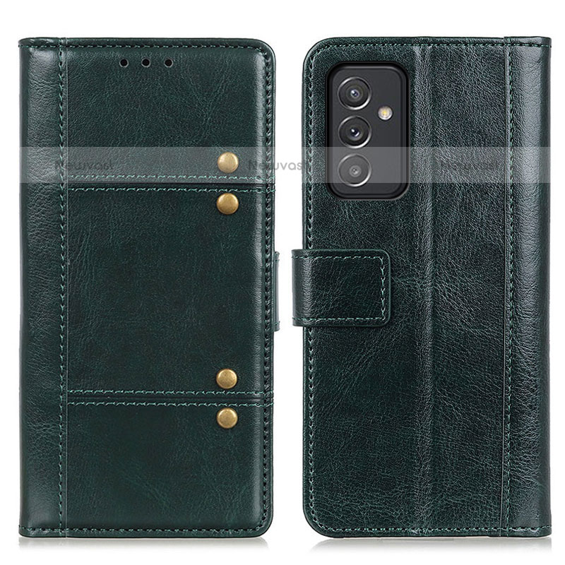 Leather Case Stands Flip Cover Holder M06L for Samsung Galaxy Quantum2 5G Green