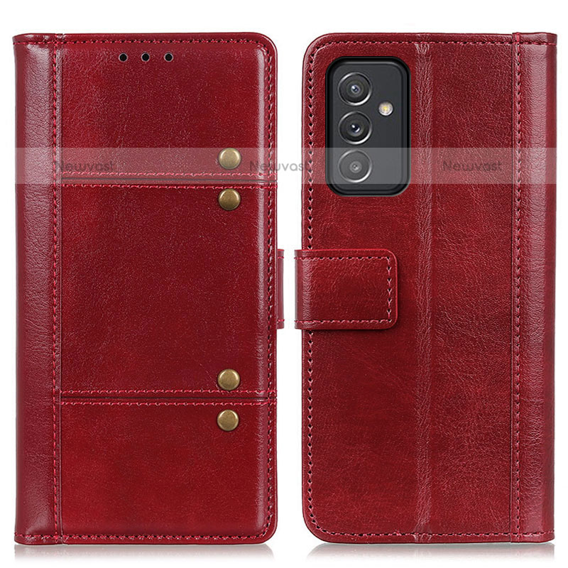 Leather Case Stands Flip Cover Holder M06L for Samsung Galaxy Quantum2 5G Red