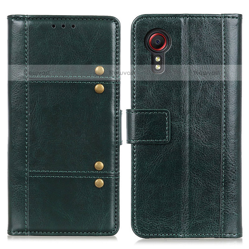 Leather Case Stands Flip Cover Holder M06L for Samsung Galaxy XCover 5 SM-G525F Green