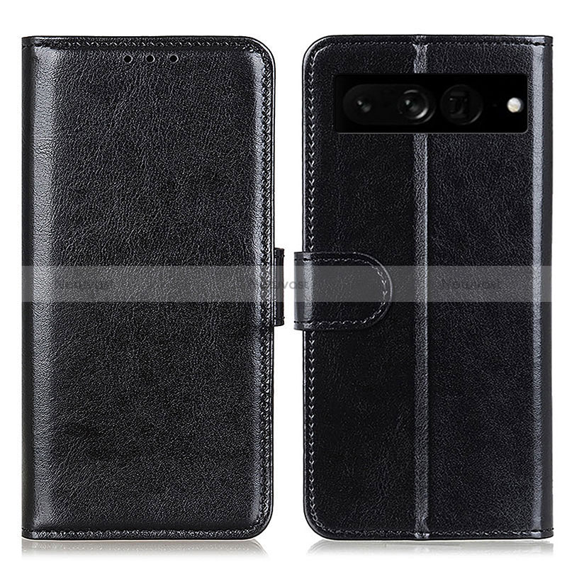 Leather Case Stands Flip Cover Holder M07L for Google Pixel 7 Pro 5G Black