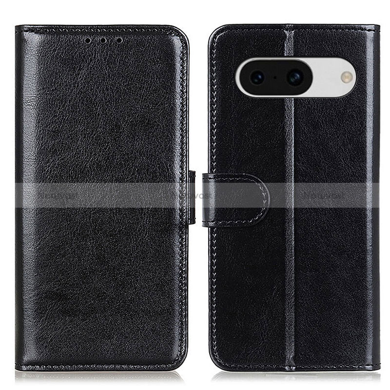 Leather Case Stands Flip Cover Holder M07L for Google Pixel 8a 5G Black
