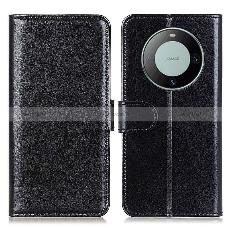 Leather Case Stands Flip Cover Holder M07L for Huawei Mate 60 Pro Black