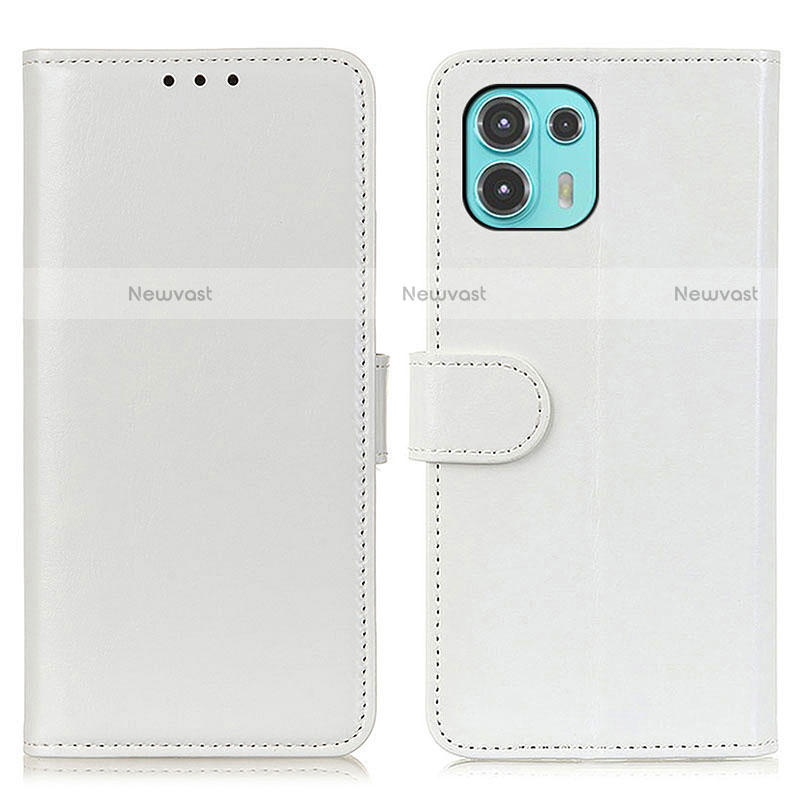 Leather Case Stands Flip Cover Holder M07L for Motorola Moto Edge 20 Lite 5G White