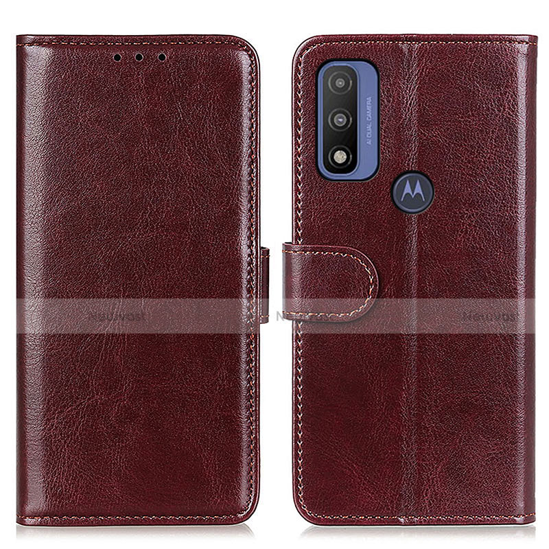 Leather Case Stands Flip Cover Holder M07L for Motorola Moto G Pure