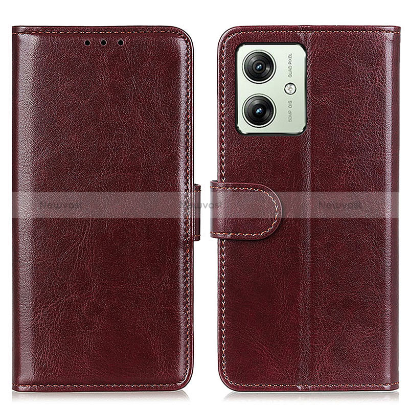 Leather Case Stands Flip Cover Holder M07L for Motorola Moto G54 5G