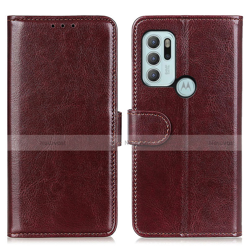 Leather Case Stands Flip Cover Holder M07L for Motorola Moto G60s