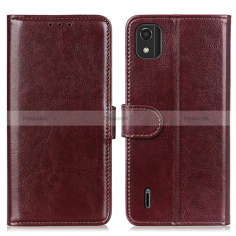 Leather Case Stands Flip Cover Holder M07L for Nokia C2 2nd Edition