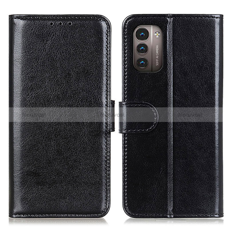 Leather Case Stands Flip Cover Holder M07L for Nokia G21 Black